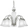 Bedford Collection Five-Light Brushed Nickel Etched Alabaster Glass Traditional Chandelier Light (149|P4391-09)