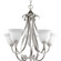 Torino Collection Five-Light Brushed Nickel Etched Glass Transitional Chandelier Light (149|P4416-09)