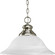 Bedford Collection One-Light Brushed Nickel Etched Alabaster Glass Traditional Pendant Light (149|P5090-09)