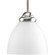 Heart Collection One-Light Brushed Nickel Etched Glass Traditional Mini-Pendant Light (149|P5131-09)