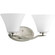 Bravo Collection Two-Light Brushed Nickel Etched Glass Modern Bath Vanity Light (149|P2005-09)