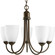 Gather Collection Five-Light Antique Bronze Etched Glass Traditional Chandelier Light (149|P4441-20)