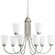 Gather Collection Nine-Light Brushed Nickel Etched Glass Traditional Chandelier Light (149|P4627-09)