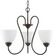 Heart Collection Three-Light Antique Bronze Etched Glass Farmhouse Chandelier Light (149|P4664-20)