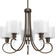 Invite Collection Five-Light Antique Bronze White  Silk Mylar Shade New Traditional Chandelier Light (149|P4696-20)