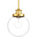 Penn Collection One-Light Natural Brass Clear Glass Farmhouse Mini-Pendant Light (149|P5067-137)