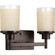 Alexa Collection Two-Light Antique Bronze Etched Umber Linen With Clear Edge Glass Modern Bath Vanit (149|P2977-20)