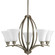 Joy Collection Five-Light Antique Bronze Etched White Glass Traditional Chandelier Light (149|P4490-20W)