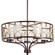 Cirrine Collection Five-Light Antique Bronze Etched White Glass Global Chandelier Light (149|P4700-20)