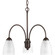 Gather Collection Three-Light Antique Bronze Etched Glass Traditional Chandelier Light (149|P4734-20)