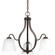 Arden Collection Three-Light Antique Bronze Etched Glass Farmhouse Chandelier Light (149|P4745-20)