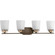 West Village Collection Four-Light Antique Bronze Etched Double Prismatic Glass Farmhouse Bath Vanit (149|P300007-020)