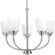 West Village Collection Five-Light Brushed Nickel Etched Double Prismatic Glass Farmhouse Chandelier (149|P400009-009)