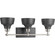 Bramlett Collection Three-Light Brushed Nickel Graphite Metal Shade Coastal Bath Vanity Light (149|P300041-009)