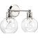 Hansford Collection Two-Light Polished Nickel Clear Glass Coastal Bath Vanity Light (149|P300050-104)