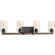 Barnes Mill Collection Four-Light Antique Bronze Clear Seeded Glass Farmhouse Bath Vanity Light (149|P300069-020)