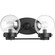 Spatial Collection Two-Light Matte Black Clear Glass Global Bath Vanity Light (149|P300113-031)