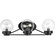 Spatial Collection Three-Light Matte Black Clear Glass Global Bath Vanity Light (149|P300114-031)