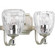 Anjoux Collection Two-Light Silver Ridge Clear Water Glass Luxe Bath Vanity Light (149|P300117-134)