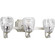 Anjoux Collection Three-Light Silver Ridge Clear Water Glass Luxe Bath Vanity Light (149|P300118-134)