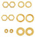 12 Assorted Brass Locknuts (27|S70/153)