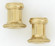 2 Brass Threaded Knurled Necks (27|S70/174)