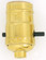 Standard Socket With Push-Thru Switch; Brite Gilt Finish; Carded (27|S70/410)