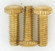 3 Knurled Screws; 8/32; Brass Plated Finish (27|S70/632)