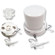 GU24 Base; Squat pull chain fluorescent ceiling fixture with twist-on Lexan lens; White Finish (27|90/2632)