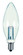 1 Watt LED; BA9 1/2; Clear; 2700K; Candelabra base; 120 Volt; Carded (27|S9152)