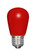 1.4 Watt LED; S14; Ceramic Red; Medium base; 120 Volt; Carded (27|S9170)