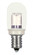 0.8 Watt LED; T6; Clear; 2700K; Candelabra base; 120 Volt; Carded (27|S9177)