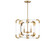 Rotterdam 4-Light Convertible Semi-Flush or Pendant in Warm Brass (128|6-1662-4-322)