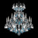 Renaissance Rock Crystal 16 Light 120V Chandelier in Heirloom Gold with Olivine & Smoke Quartz Cry (168|3573-22OS)