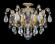 Renaissance Rock Crystal 6 Light 120V Semi-Flush Mount in Antique Pewter with Olivine & Smoke Quar (168|3584-47OS)