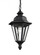 Brentwood traditional 1-light outdoor exterior ceiling hanging pendant in black finish with clear gl (38|6025-12)
