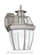 Lancaster traditional 1-light outdoor exterior medium wall lantern sconce in antique brushed nickel (38|8038-965)