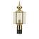 Classico traditional 1-light outdoor exterior post lantern in polished brass gold finish with clear (38|8209-02)