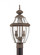 Lancaster traditional 2-light outdoor exterior post lantern in antique bronze finish with clear curv (38|8229-71)