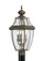 Lancaster traditional 3-light outdoor exterior post lantern in antique bronze finish with clear curv (38|8239-71)