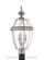 Lancaster traditional 3-light outdoor exterior post lantern in antique brushed nickel silver finish (38|8239-965)