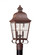 Chatham traditional 2-light outdoor exterior post lantern in weathered copper finish with clear seed (38|8262-44)