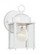 New Castle traditional 1-light outdoor exterior wall lantern sconce in white finish with clear glass (38|8592-15)