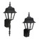 Polycarbonate Outdoor traditional 1-light outdoor exterior large wall lantern sconce in black finish (38|8765-12)