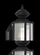 Classico traditional 1-light outdoor exterior small wall lantern sconce in black finish with clear b (38|8507-12)