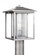 Hunnington contemporary 1-light outdoor exterior post lantern in weathered pewter grey finish with c (38|82027-57)