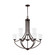 Hanford traditional 9-light indoor dimmable ceiling chandelier pendant light in bronze finish with s (38|3124509-710)