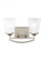 Hanford traditional 2-light indoor dimmable bath vanity wall sconce in brushed nickel silver finish (38|4424502-962)