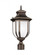 Childress traditional 1-light outdoor exterior post lantern in antique bronze finish with satin etch (38|8236301-71)