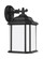 Kent traditional 1-light outdoor exterior large wall lantern sconce in black finish with satin etche (38|84531-12)